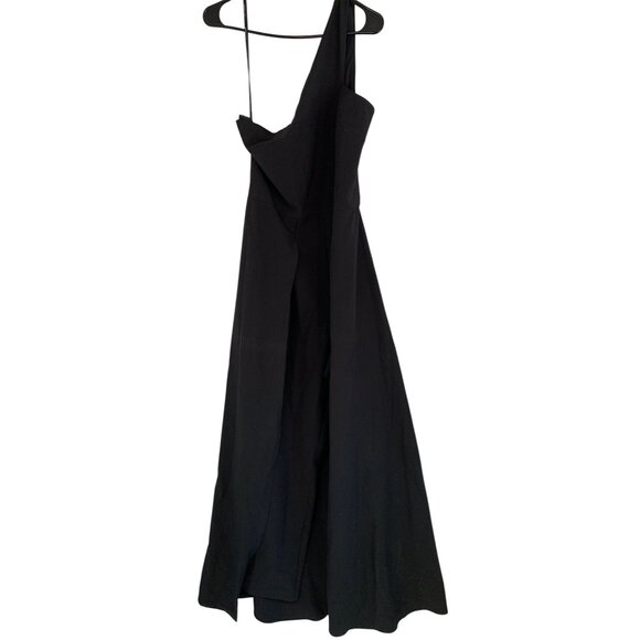 New Julia Jordan Black One-Shoulder Jumpsuit Walk Through Gown Size 16 RHH10567 - Picture 16 of 16